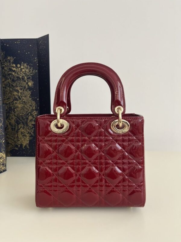 Replica Lady Dior Patent Red ABC - high-end fake designer purse