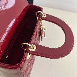Replica Lady Dior Patent Red ABC - elite superclone designer purse
