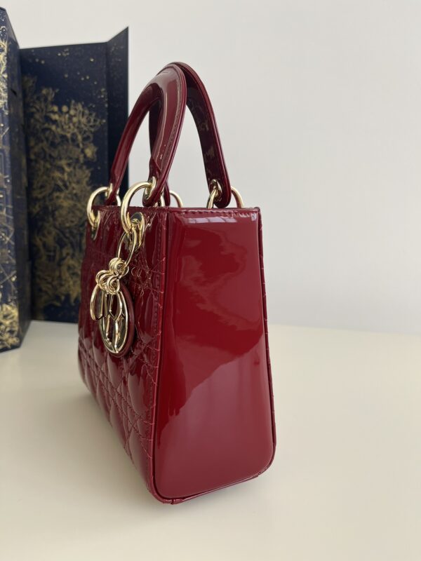 Replica Lady Dior Patent Red - near-authentic luxury replica handbag