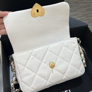 Replica CHANEL 23s Love Enamel Flip Bag Pink - top-tier luxury replica shoulder bag
