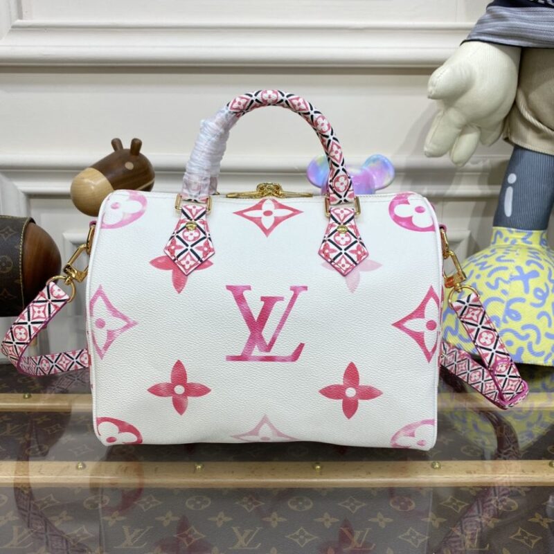 Replica Louis Vuitton Speedy Bandouliere 25 Pink - high-end fake designer purse