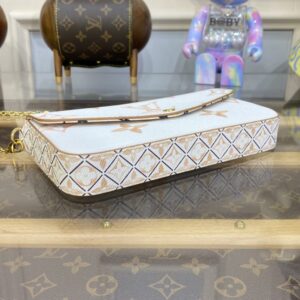 Replica Louis Vuitton Felicie Pochette White Apricot - premium-grade designer purse dupe