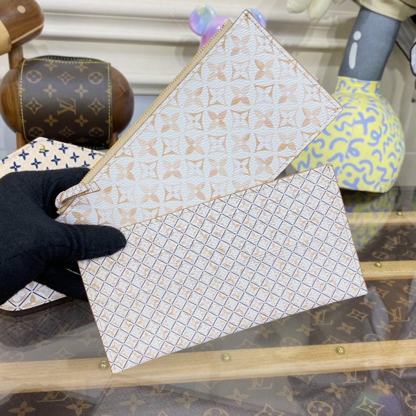 Replica Louis Vuitton Felicie Pochette White Apricot - high-quality designer bag clone
