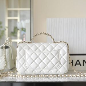 Replica CHANEL CF 20 cm Handle White - high-end fake designer purse
