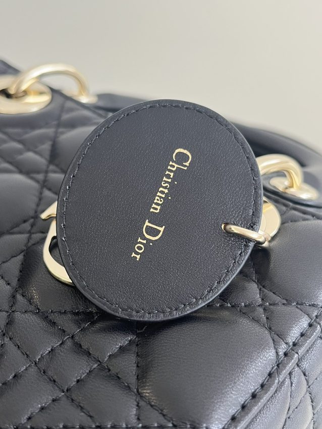Replica Lady Dior Black ABC - premium-grade designer purse dupe