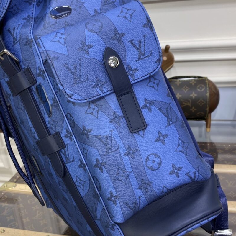 Replica Louis Vuitton Christopher Backpack Blue 2 - near-authentic luxury replica handbag