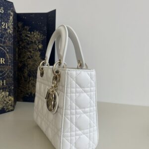Replica Dior Lady Dior White ABC - near-authentic luxury replica handbag