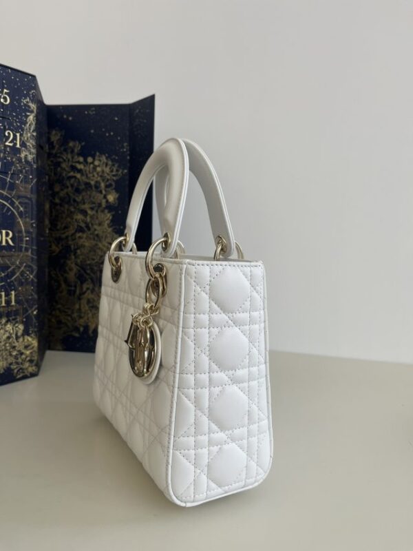 Replica Dior Lady Dior White ABC - near-authentic luxury replica handbag