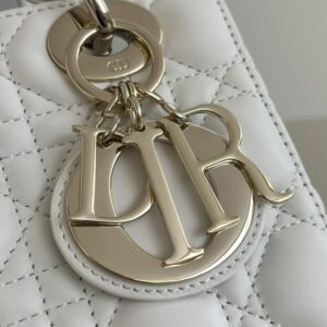 Replica Dior Lady Dior White ABC - elite superclone designer purse