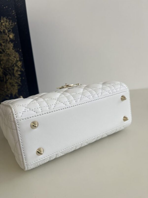 Replica Dior Lady Dior White ABC - high-end fake designer purse