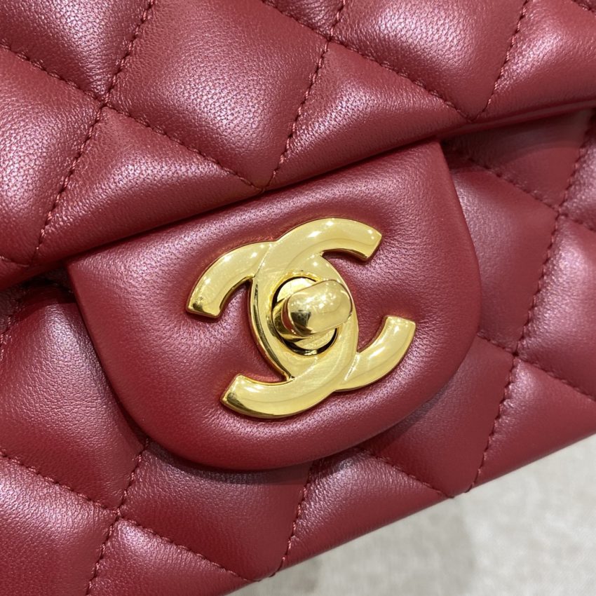 Replica CHANEL Classic Flap 17cm Red - best quality luxury bag dupe