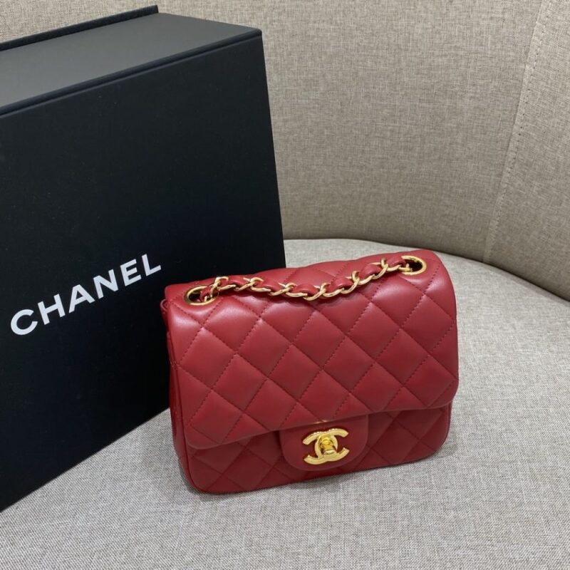 Replica CHANEL Classic Flap 17cm Red - top-rated replica designer bag