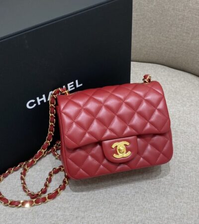 Replica CHANEL Classic Flap 17cm Red - top-tier luxury replica shoulder bag