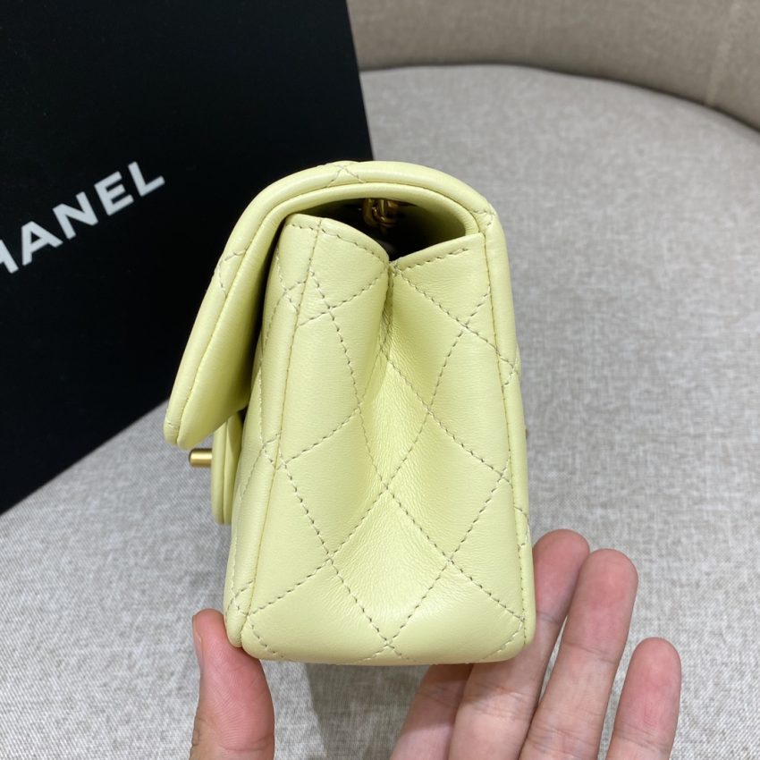 Replica CHANEL Camellia Flap Yellow - near-authentic luxury replica handbag