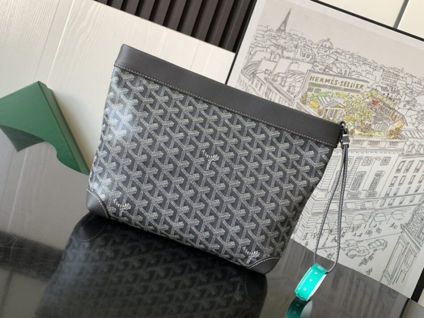 Replica Goyard Conti Pouch Grey - authentic-look luxury purse replica