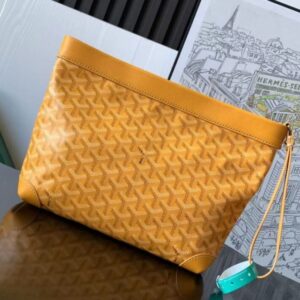 Replica Goyard Conti Pouch Yellow - near-authentic luxury replica handbag