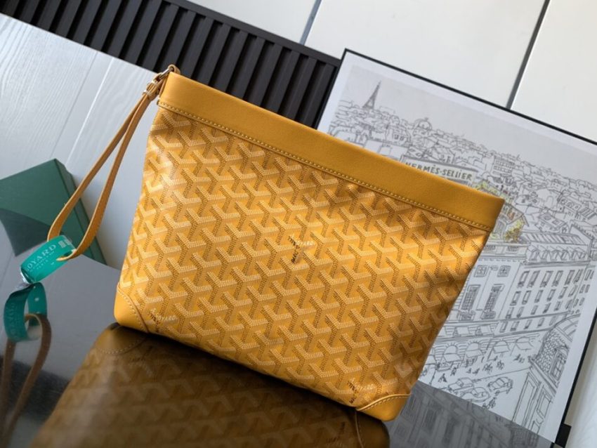 Replica Goyard Conti Pouch Yellow - elite superclone designer purse