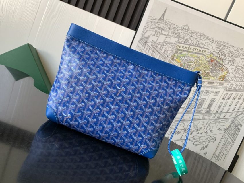 Replica Goyard Conti Pouch Blue - realistic designer-inspired fake bag
