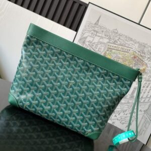Replica Goyard Conti Pouch Green - top-rated replica designer bag