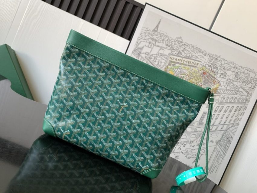 Replica Goyard Conti Pouch Green - top-rated replica designer bag
