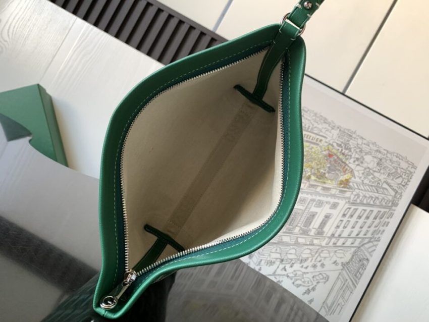 Replica Goyard Conti Pouch Green - top-rated replica designer bag