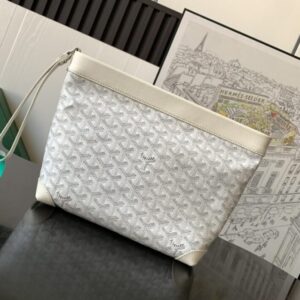 Replica Goyard Conti Pouch White - realistic designer-inspired fake bag