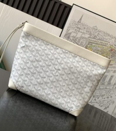 Replica Goyard Conti Pouch White - realistic designer-inspired fake bag