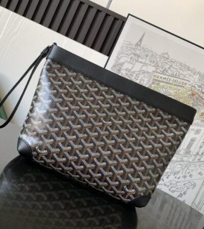 Replica Goyard Conti Pouch Black - premium 1:1 fake handbag model
