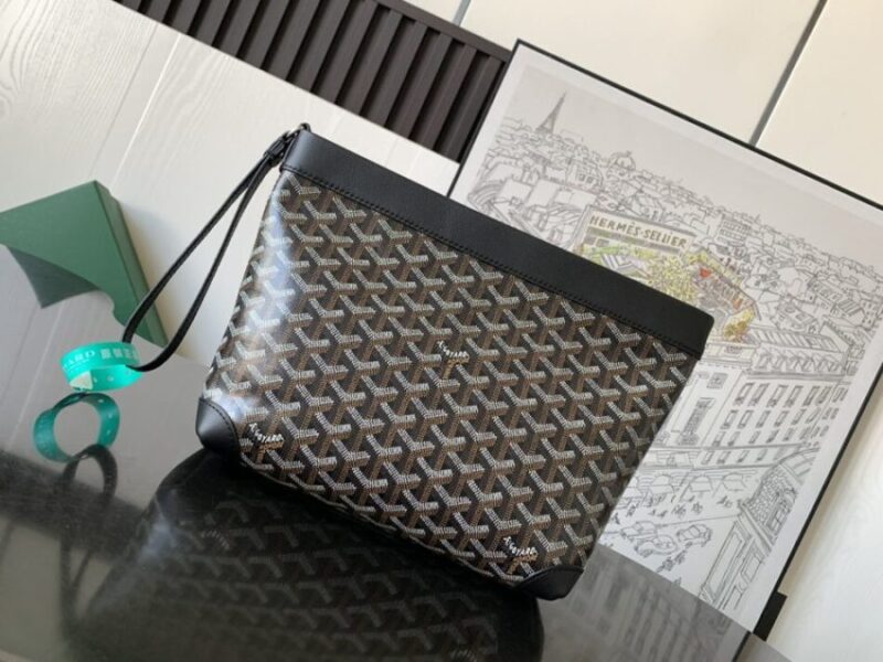 Replica Goyard Conti Pouch Black - premium 1:1 fake handbag model