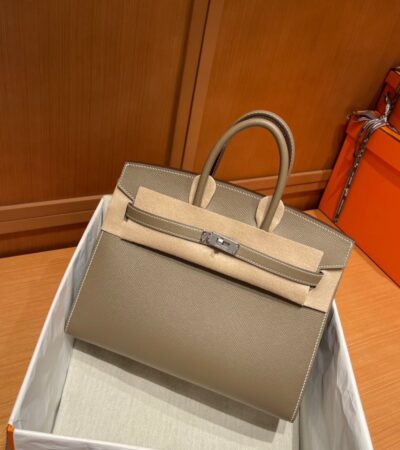 Replica Hermes Birkin Epsom Elephant Grey - premium 1:1 fake handbag model