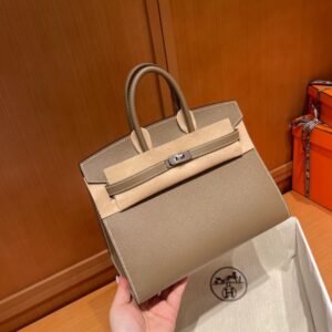 Replica Hermes Birkin Epsom Elephant Grey - top-tier luxury replica shoulder bag