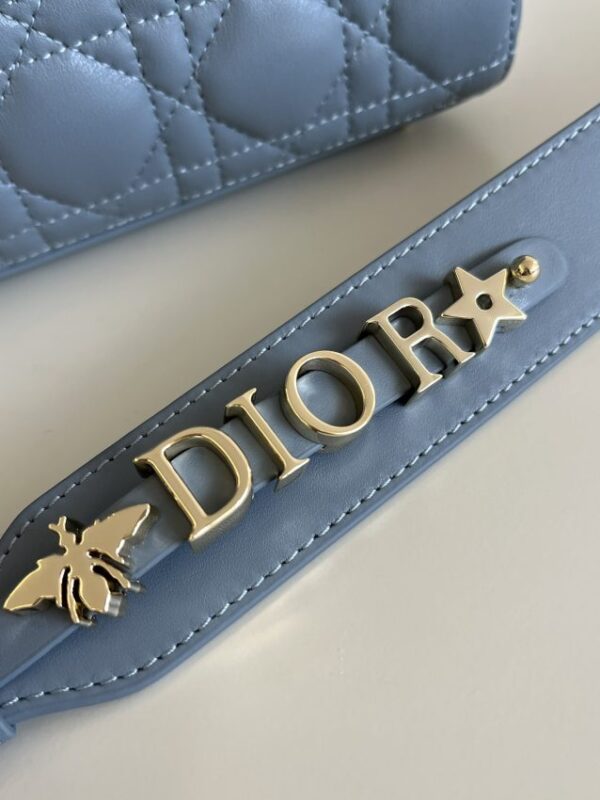 Replica Dior Lady Dior Blue ABC - high-end fake designer purse