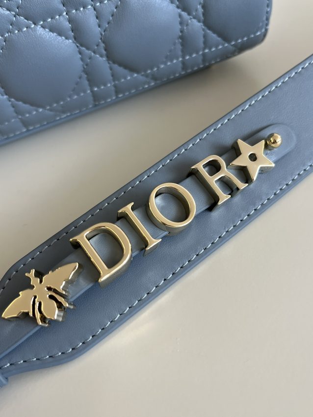 Replica Dior Lady Dior Blue ABC - high-end fake designer purse