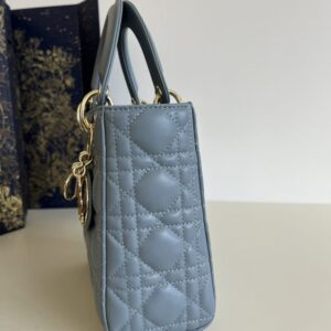 Replica Dior Lady Dior Blue ABC - top-rated replica designer bag