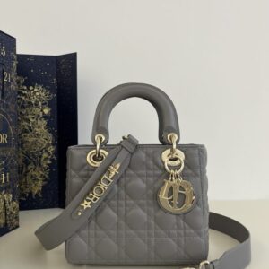 Replica Lady Dior Grey ABC - 1:1 designer replica handbag