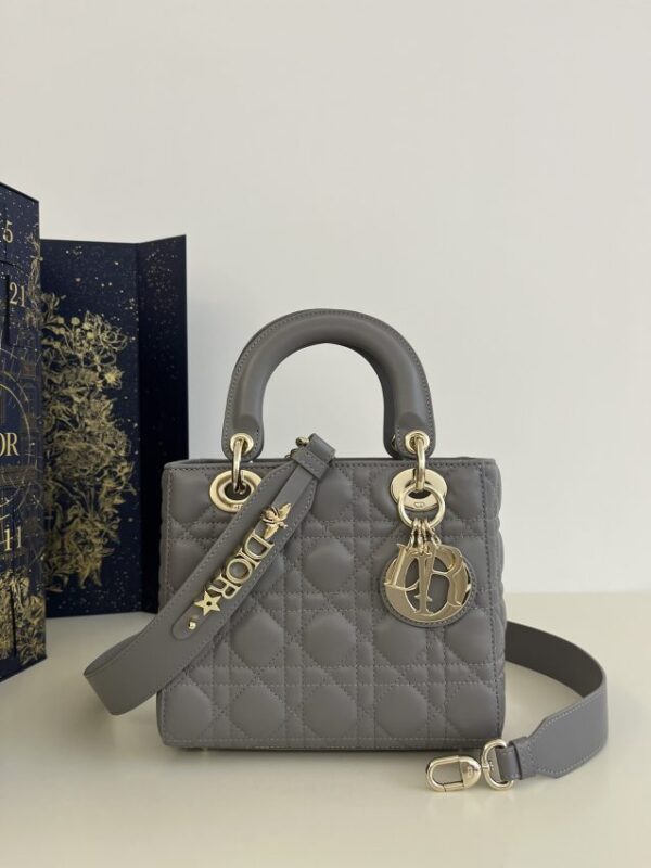 Replica Lady Dior Grey ABC - 1:1 designer replica handbag