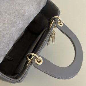 Replica Lady Dior Grey ABC - top-tier luxury replica shoulder bag
