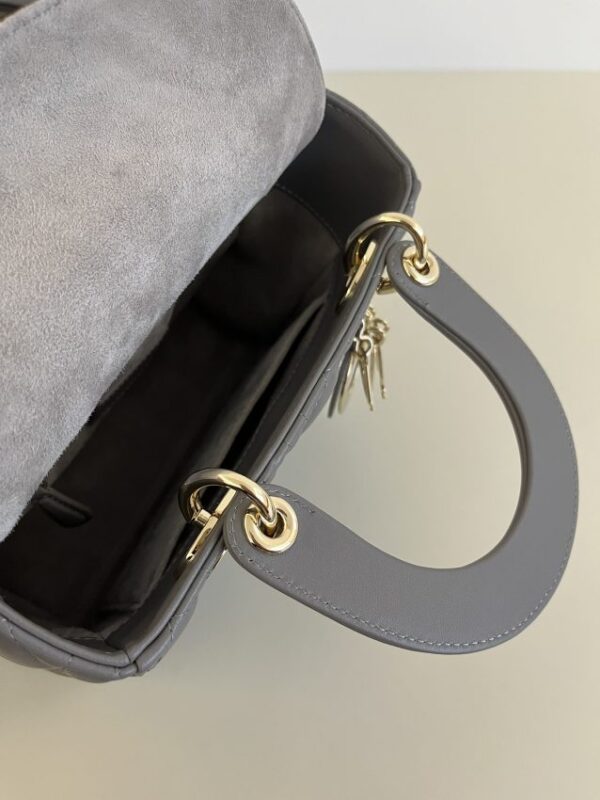 Replica Lady Dior Grey ABC - top-tier luxury replica shoulder bag