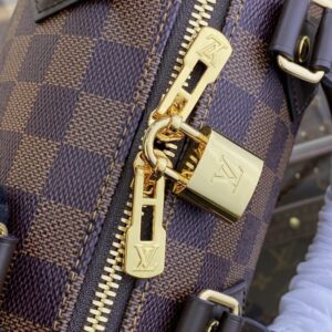 Replica Louis Vuitton Speedy Bandouliere 20 Brown Grid - premium 1:1 fake handbag model