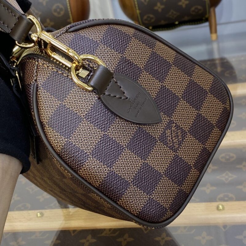 Replica Louis Vuitton Speedy Bandouliere 20 Brown Grid - high-accuracy replica luxury purse