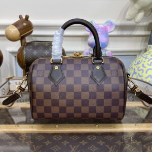 Replica Louis Vuitton Speedy Bandouliere 20 Brown Grid - elite superclone designer purse