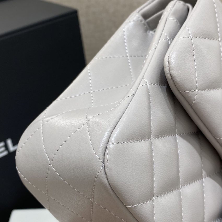 Replica CHANEL Classic Flap 23cm Dove Grey - authentic-look luxury purse replica