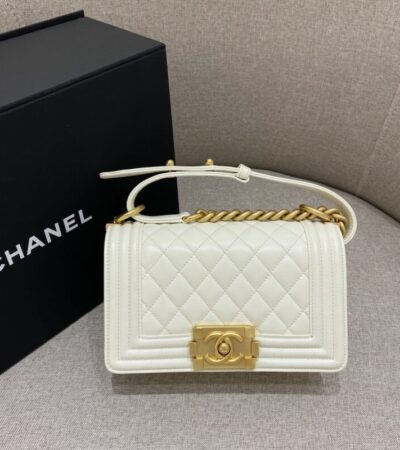 Replica CHANEL Le Boy White - elite superclone designer purse