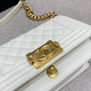 Replica CHANEL Le Boy White - ultra-realistic fake designer tote