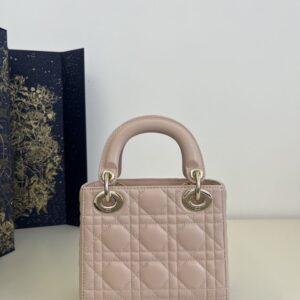 Replica Lady Dior Mini Pale Pink - premium-grade designer purse dupe