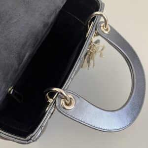 Replica Lady Dior Platinum Metallic ABC - best-selling designer handbag dupe