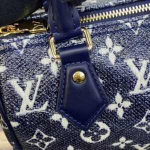 Replica Louis Vuitton Speedy Bandouliere Blue Denim - best-selling designer handbag dupe