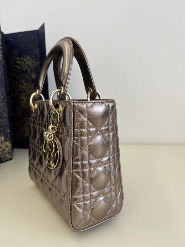 Replica Lady Dior Golden Metallic ABC - high-accuracy replica luxury purse