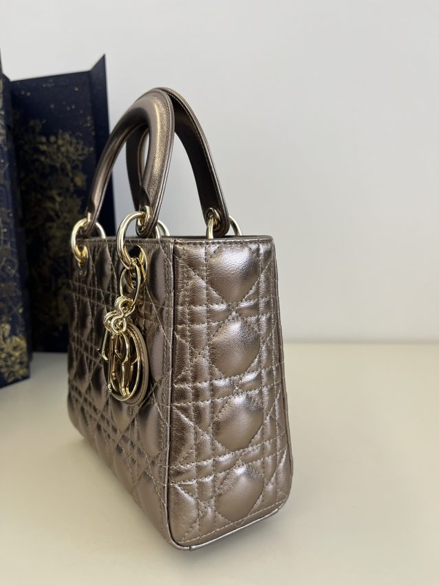 Replica Lady Dior Golden Metallic ABC - high-accuracy replica luxury purse