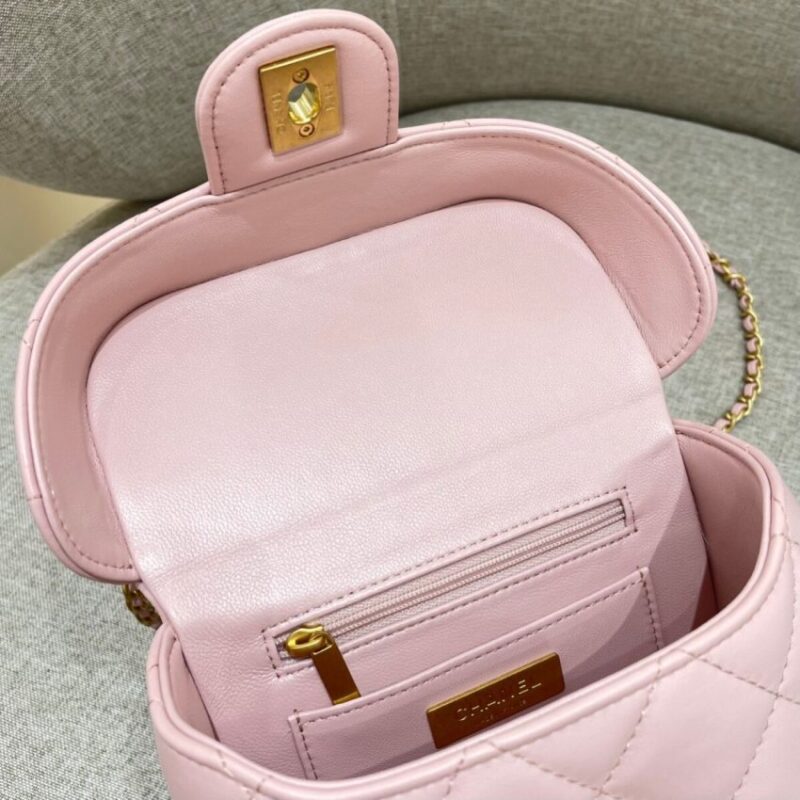 Replica CHANEL Tweed Handle Crush Small Pink - best-selling designer handbag dupe